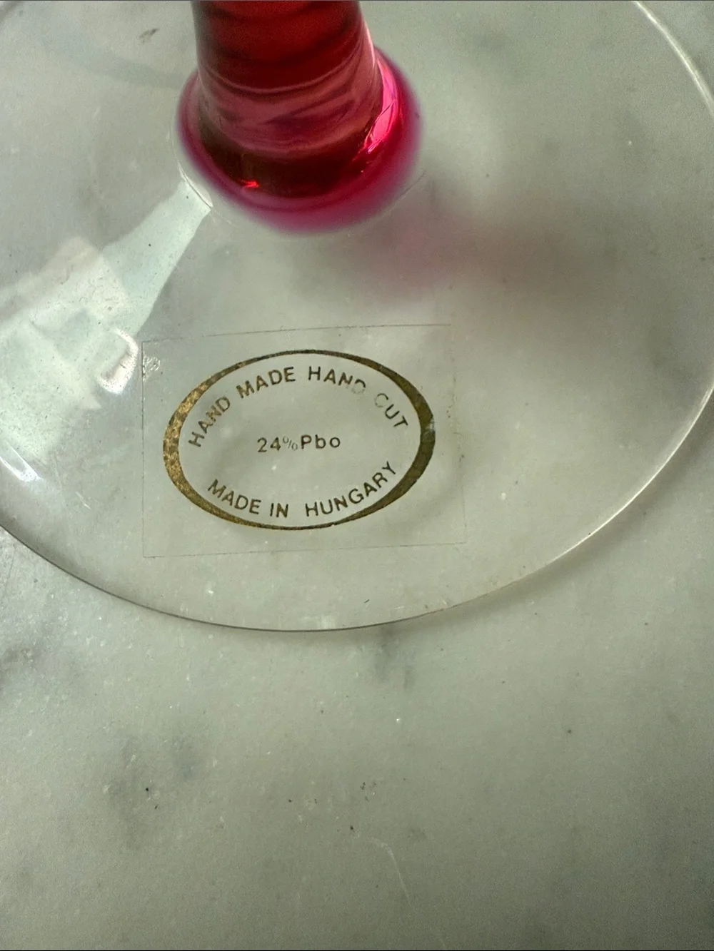 Movado multi colored Stem Hand-Made Champagne Flute